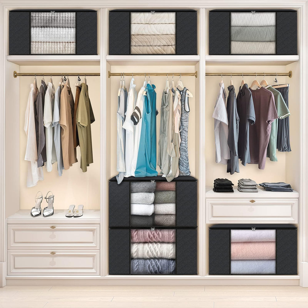 Fab totes en garde-robe illustrant optimisation d’espace