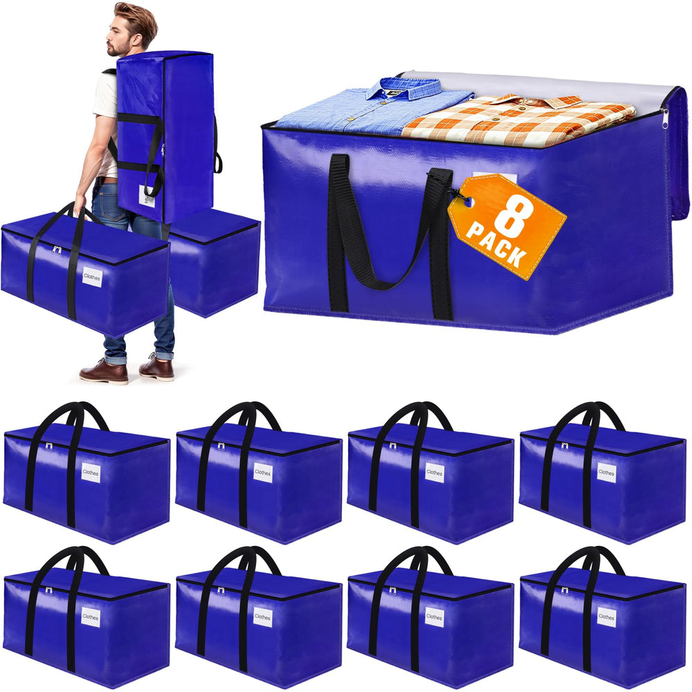 FabSpace sac face avant montrant la grande capacité et la couleur bleue