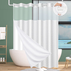 FADOTY vue frontale du rideau sans crochets, installation rapide et propre