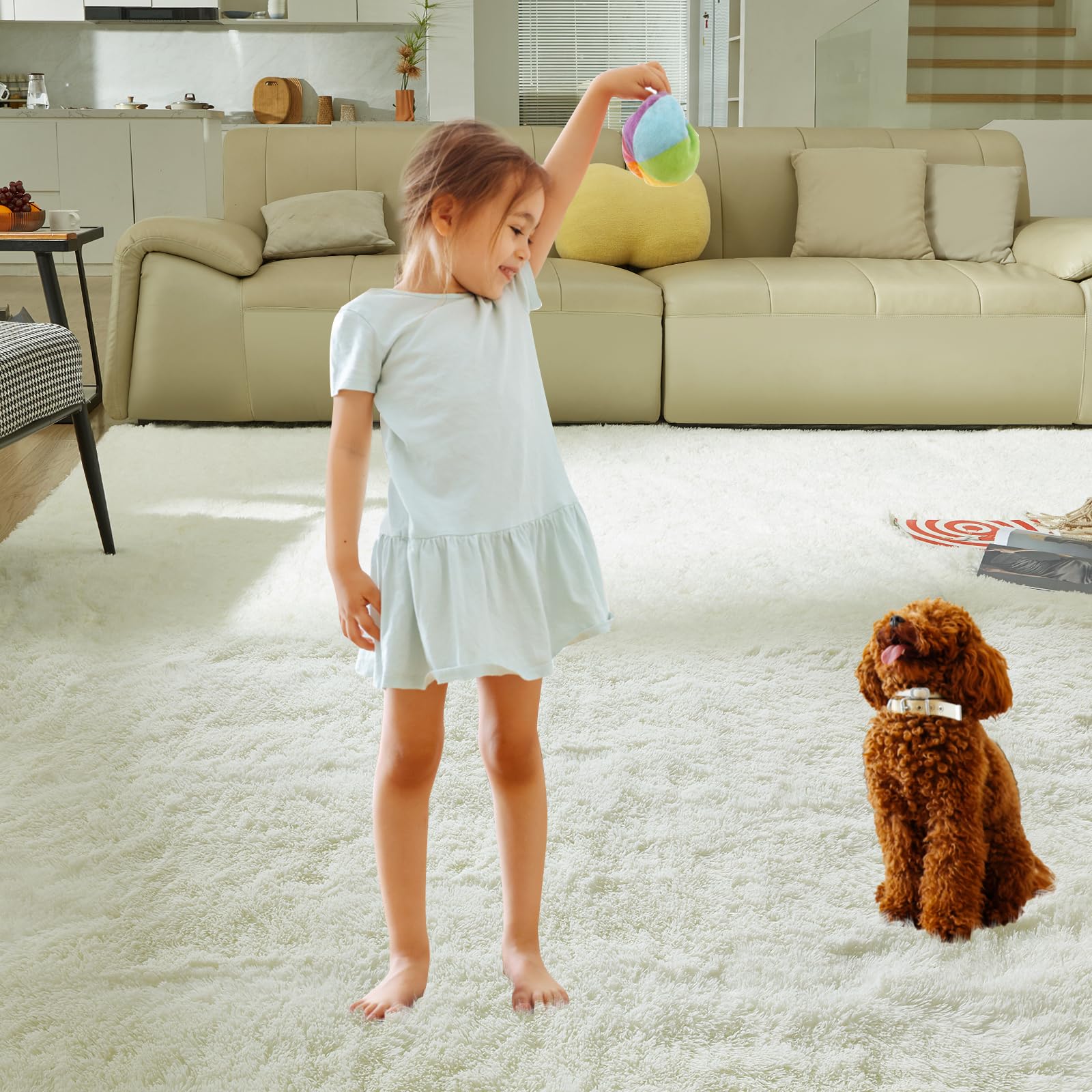 Fairblink tapis placé partiellement sous un lit pour une chambre plus confortable