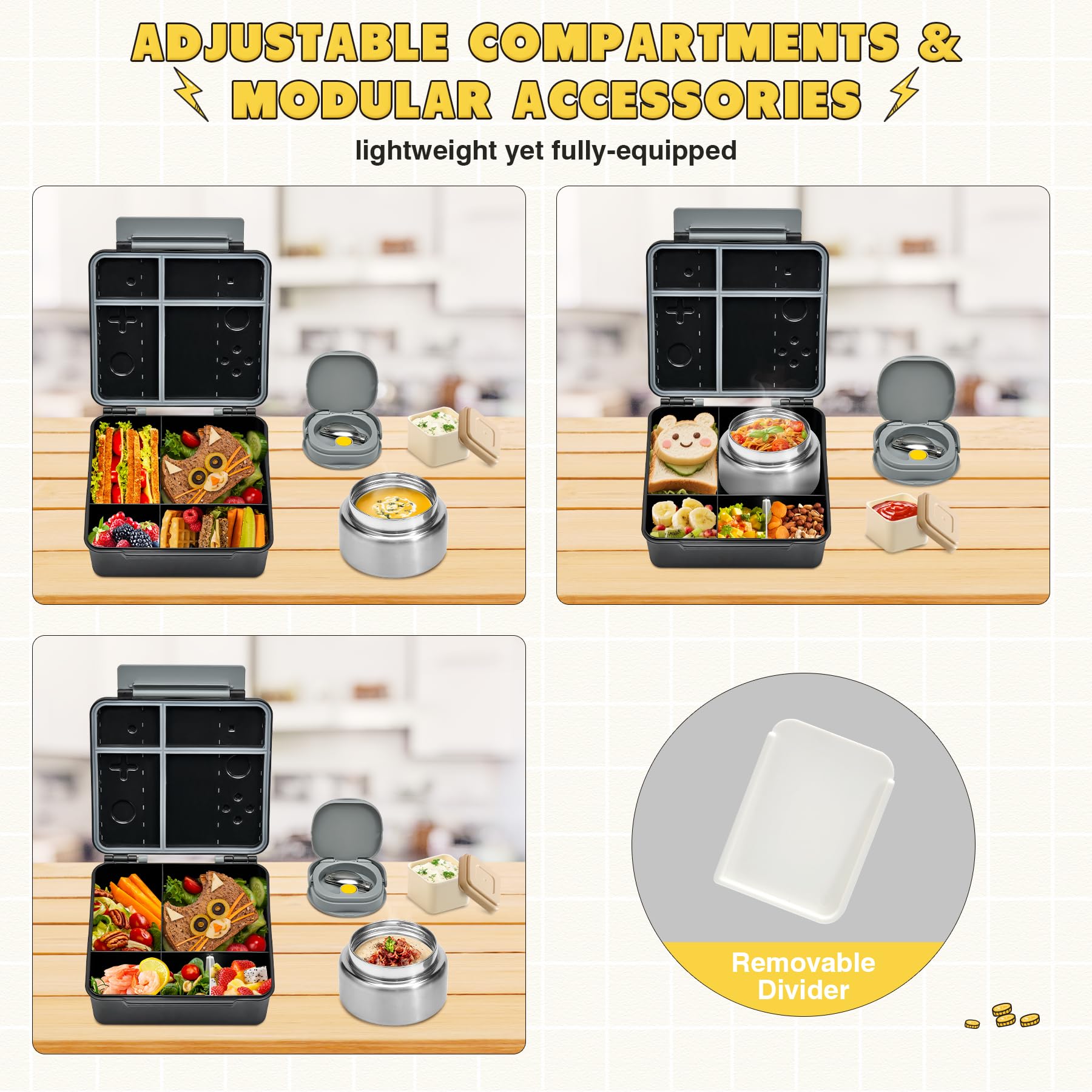 FAJSL cuillère pliable rangée dans le couvercle pour gain de place