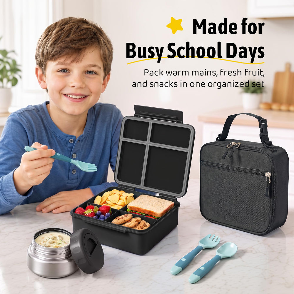 FAJSL enfant tenant la bento en contexte scolaire pour repas organisé