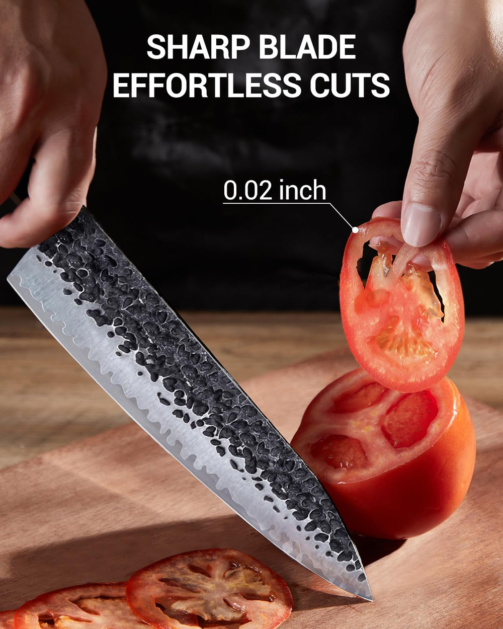 FAMCÜTE comparaison taille montrant équilibre lame-manche pour maniement facile