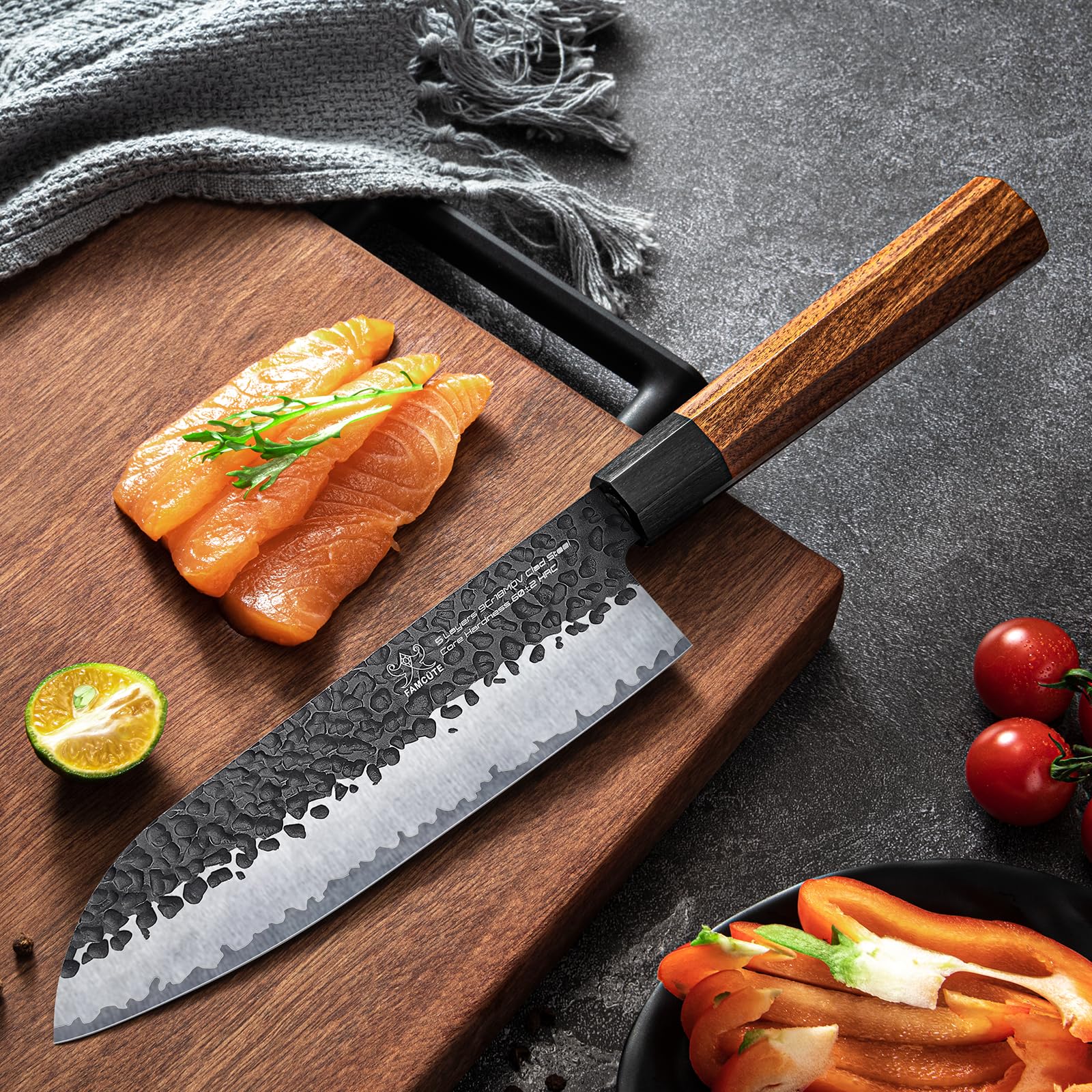 FAMCÜTE gros plan lame montre texture utile pour tranchant durable