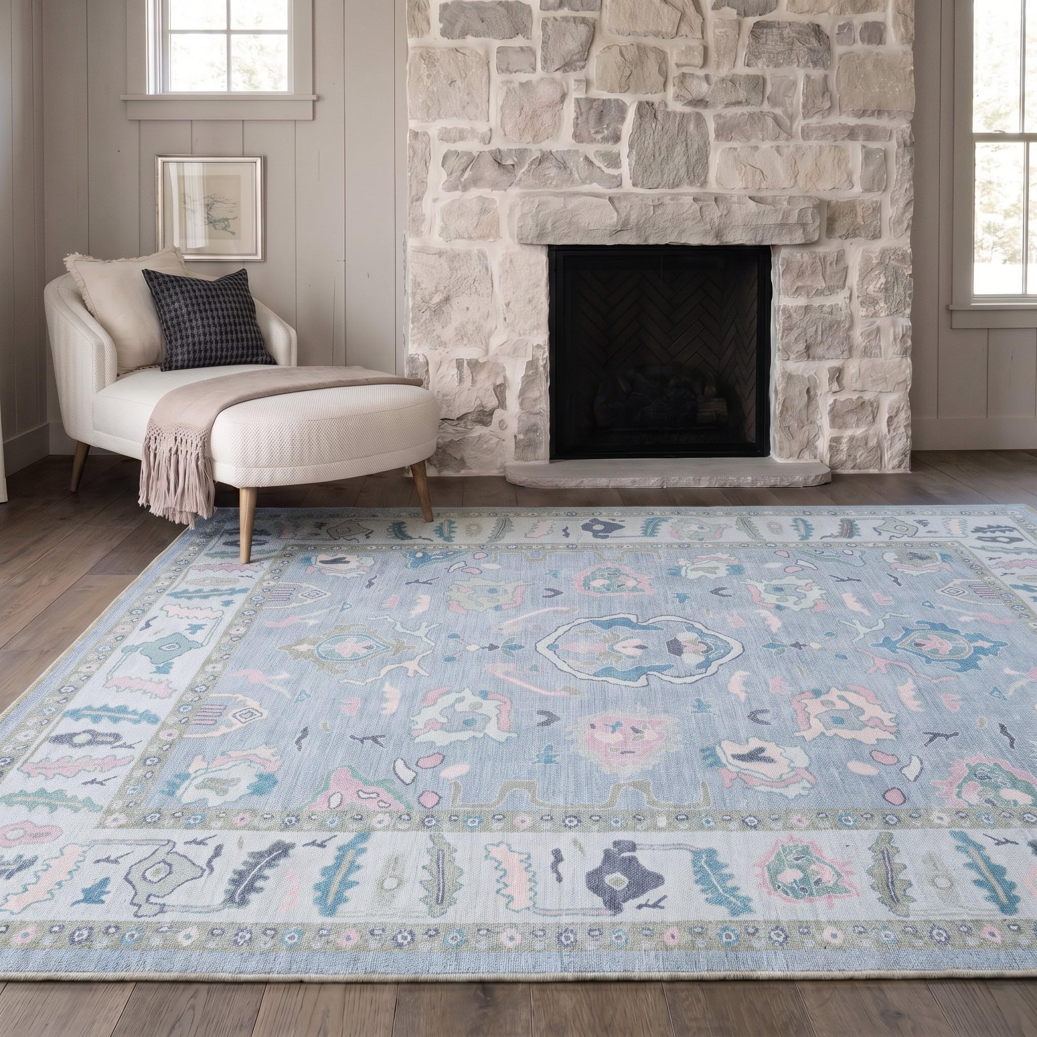 Fame Rugs gros plan sur le motif oriental montrant détails et charme