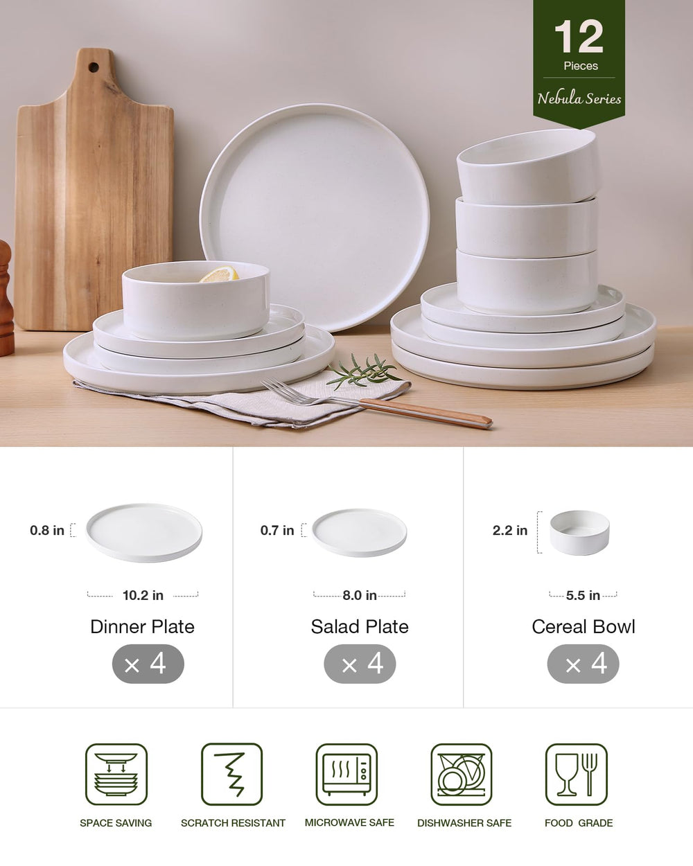 Famiware gros plan assiette repas montrant texture tachetée et tenue