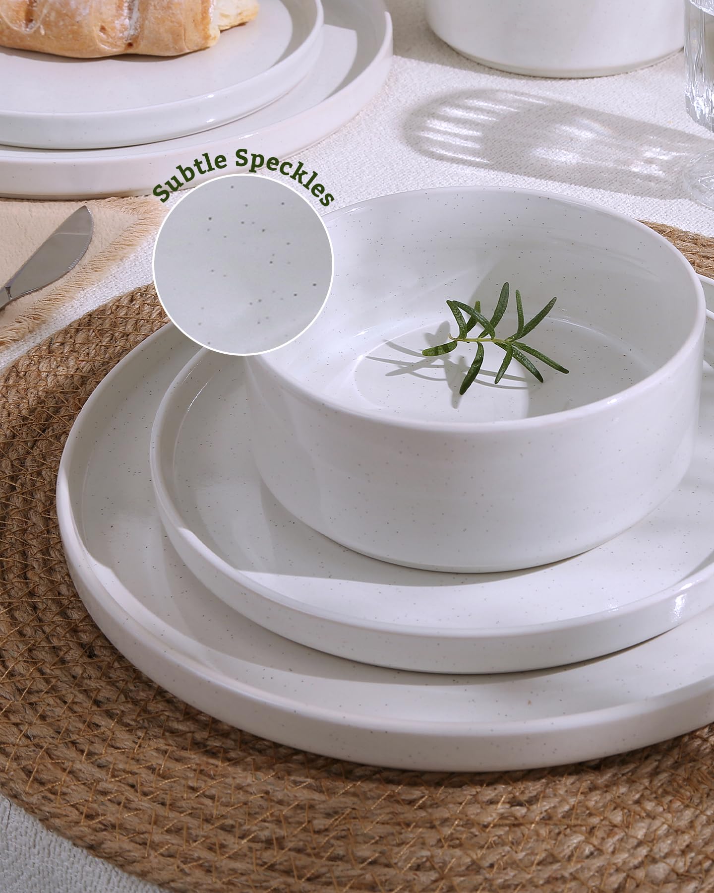 Famiware assiettes à salade empilées pour gain de place robuste