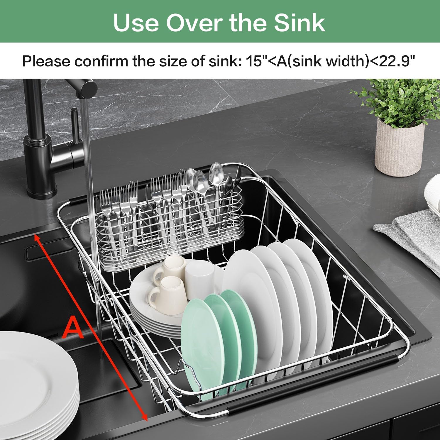Fanbsy porte-couverts inox amovible pour rangement hygiénique des couverts