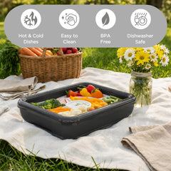 Fancy Panz présenté avec le plat en aluminium demi‑format inclus