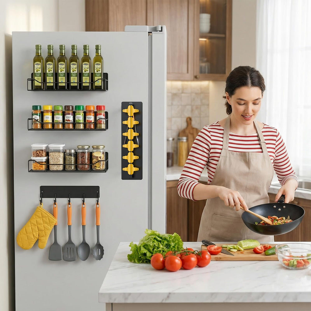 FancyMule étagère utilisée sur réfrigérateur optimise espace cuisine