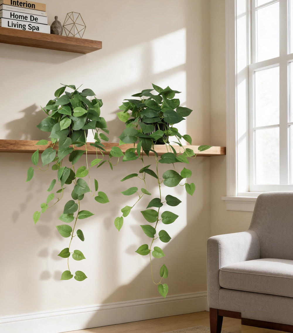 FancyPlus plante suspendue dans salon augmente convivialité et esthétique