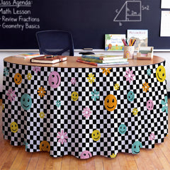 Fanfanwin jupe de table vue avant montrant couverture complète et design attractif