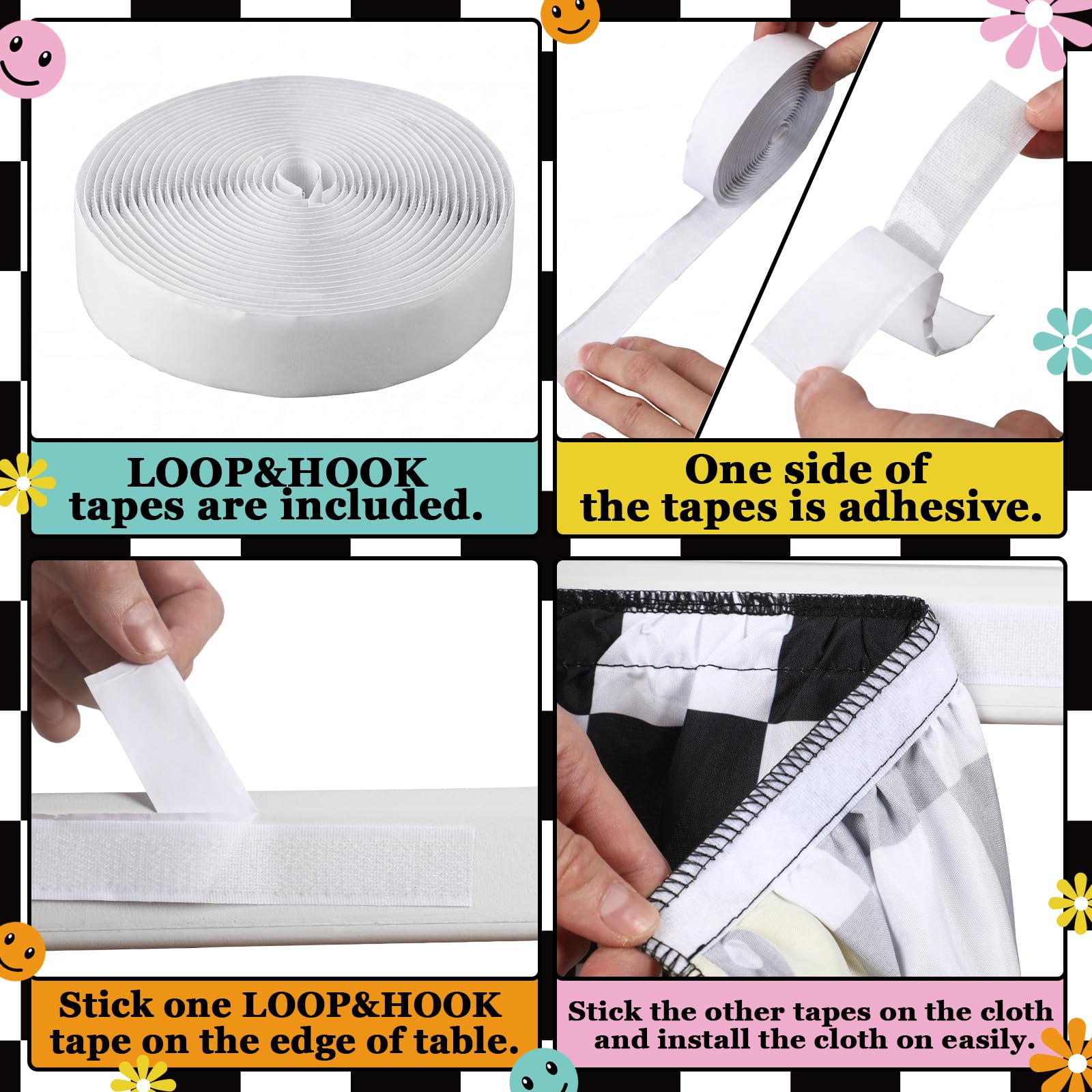 Fanfanwin pose de la bande adhésive 2 cm pour une installation rapide et sûre