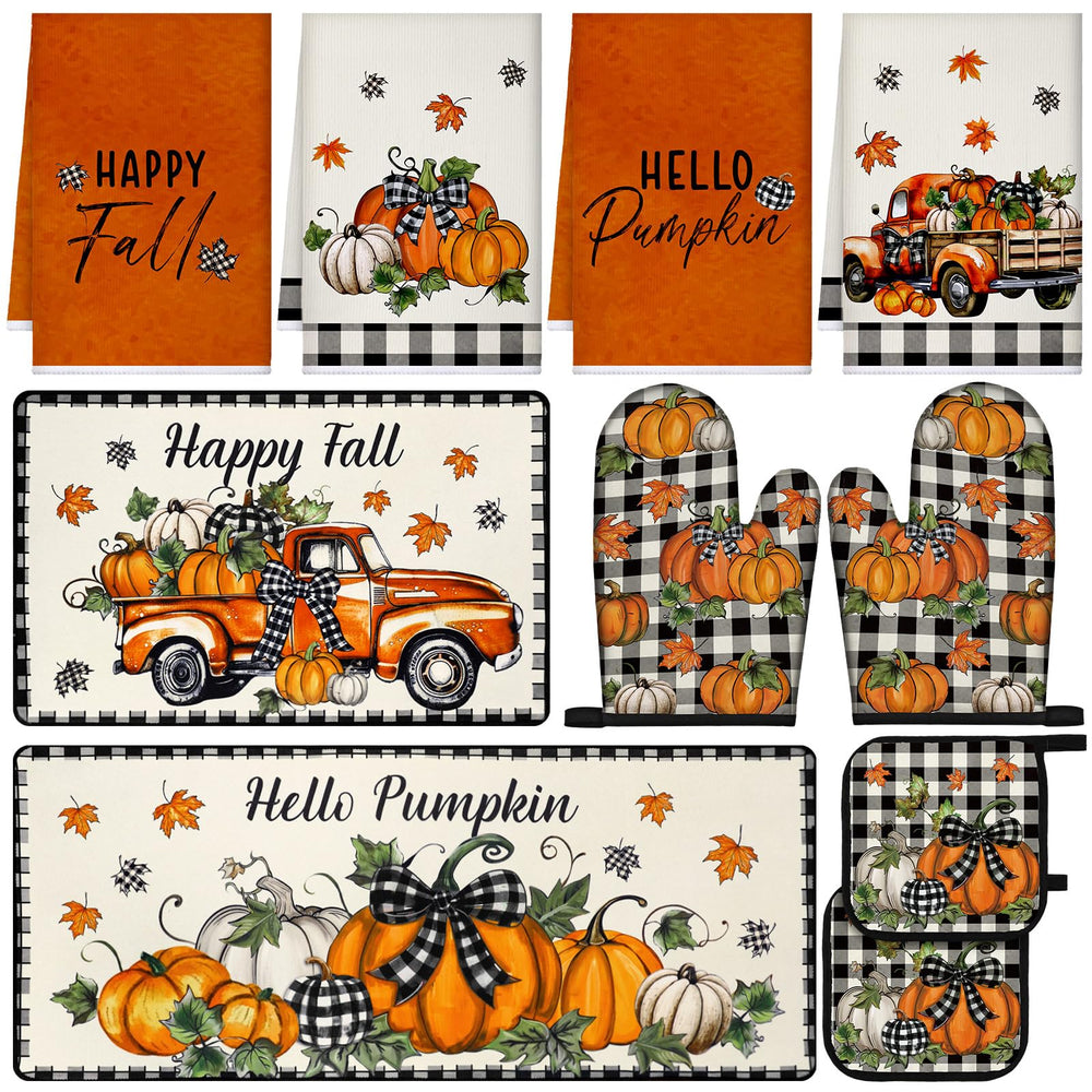 Fanfanwin vue d'ensemble du coffret automne, design citrouille chaleureux