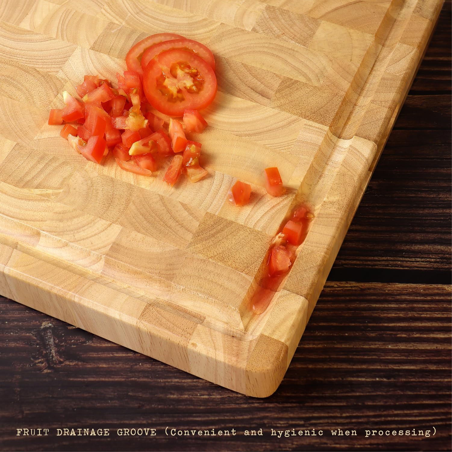 FANICHI gros plan du grain naturel du bois, durable et anticoupures