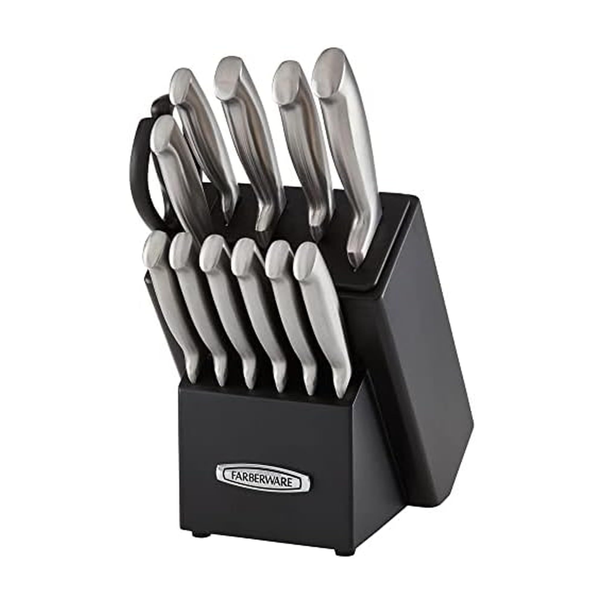 Farberware bloc face avant noir montrant organisation et gain de place