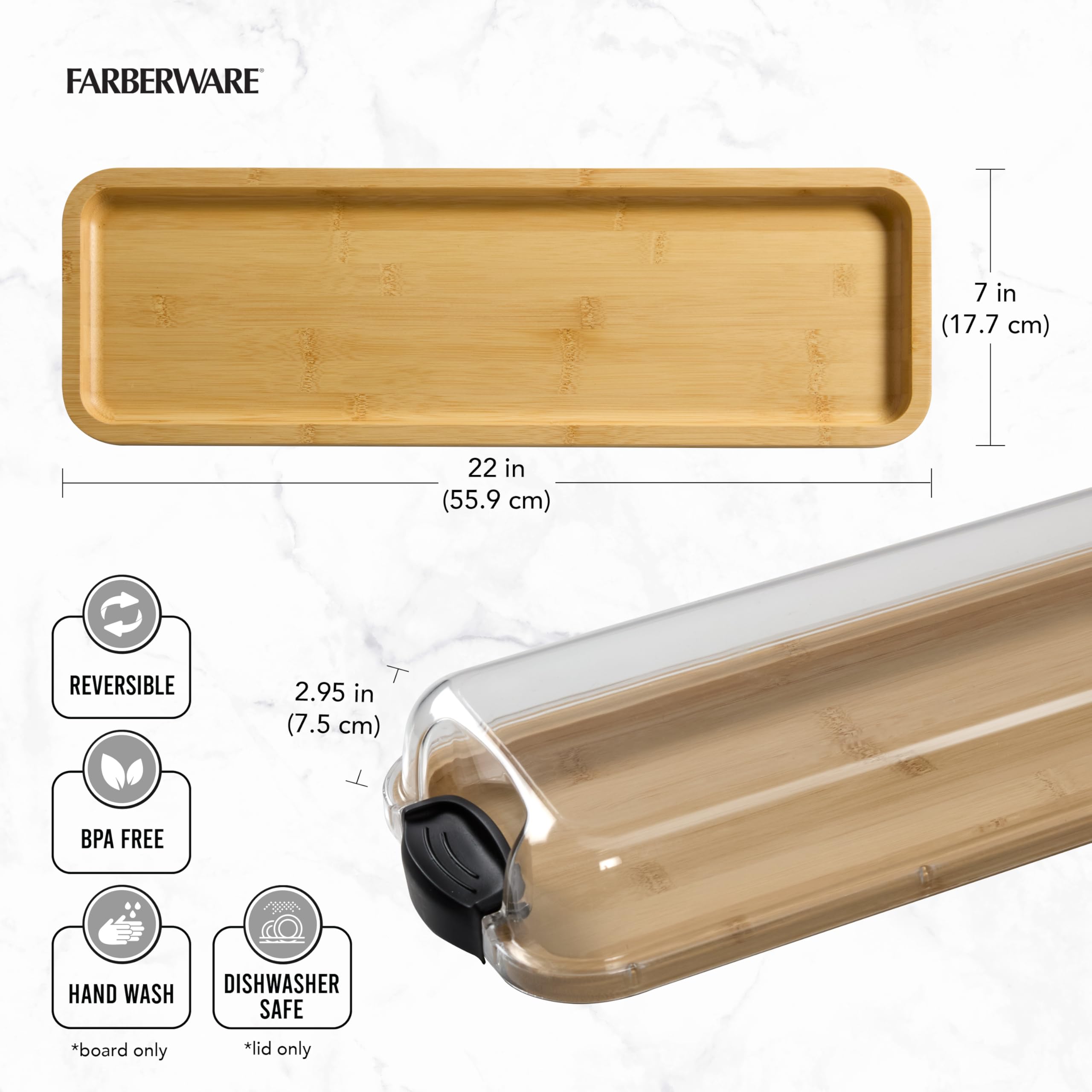 Farberware couvercle dans lave‑vaisselle simplifiant le nettoyage rapide