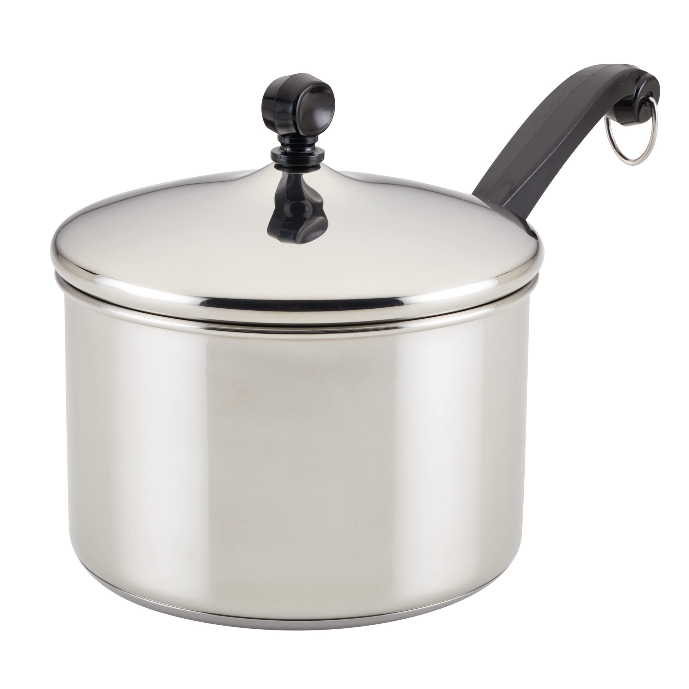Farberware vue frontale de la casserole 3 pintes, pratique pour portions familiales