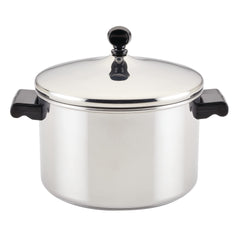 Farberware casserole face avant montrant finition miroir et silhouette durable