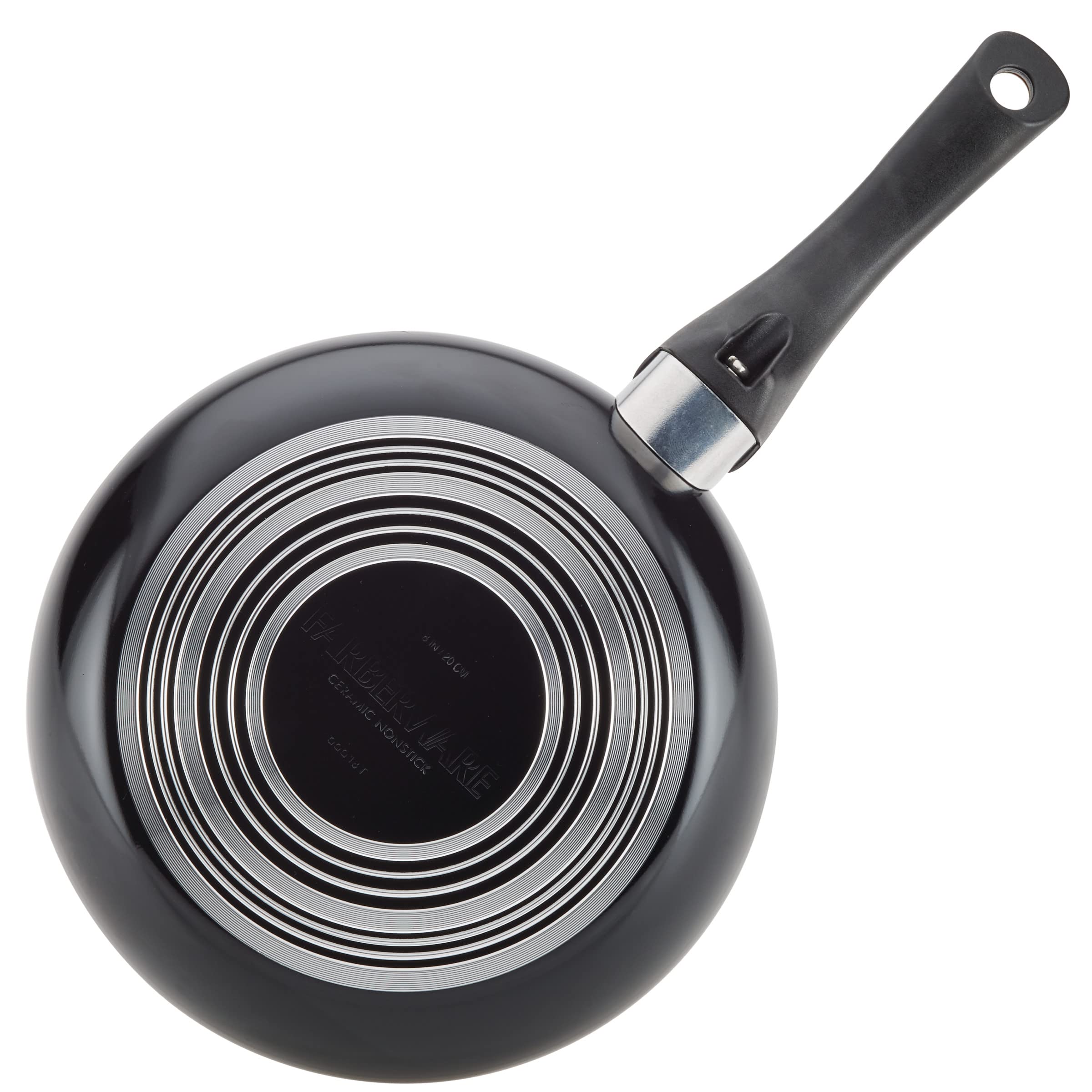 Farberware comparaison taille avec assiette montrant dimensions compactes 8 pouces