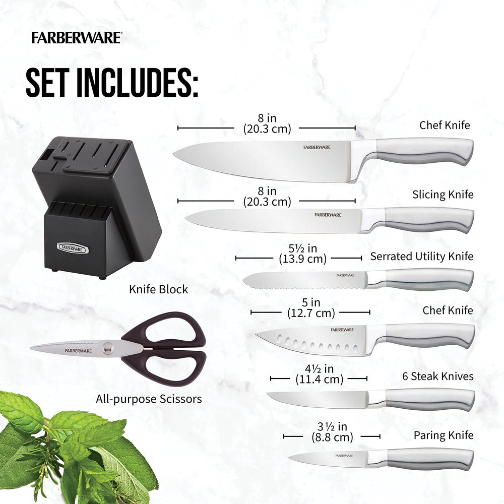 Farberware couteau chef en usage slice pour préparation rapide et sûre