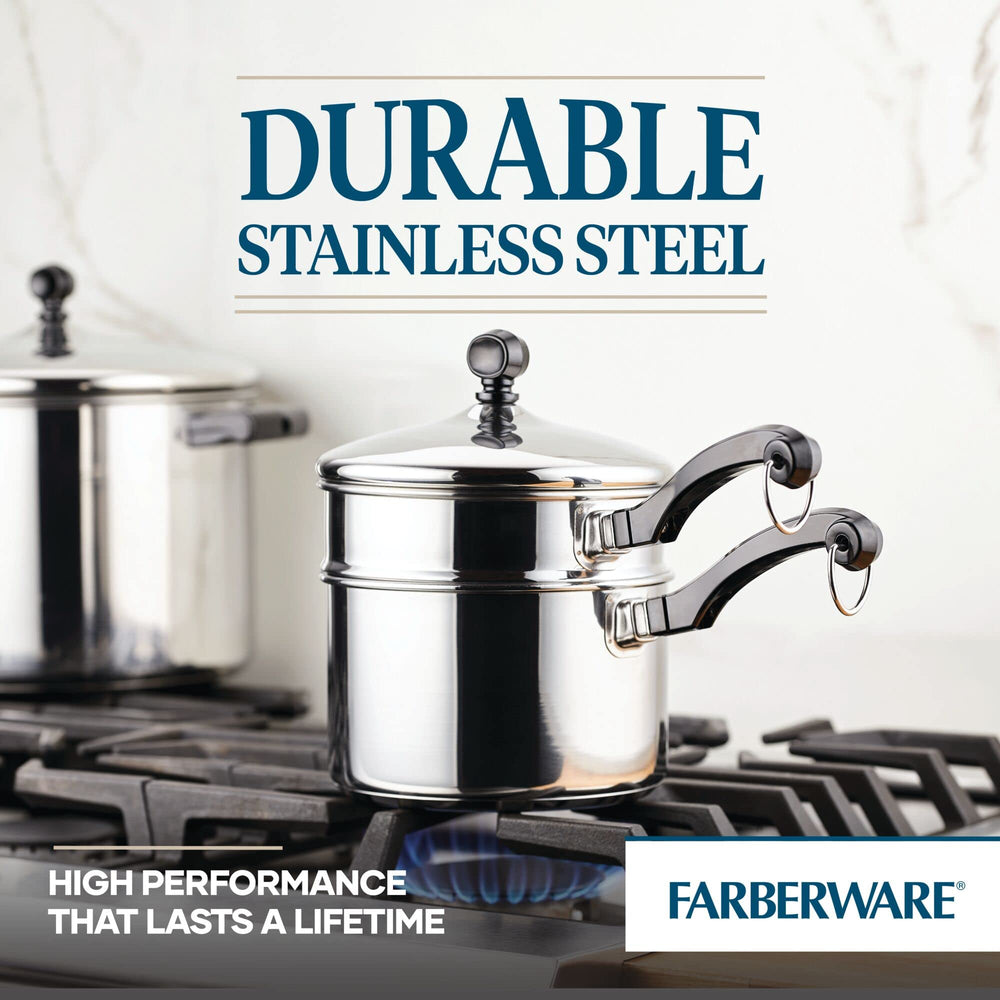 Farberware couvercle auto‑bastant détail retenant vapeur et saveurs