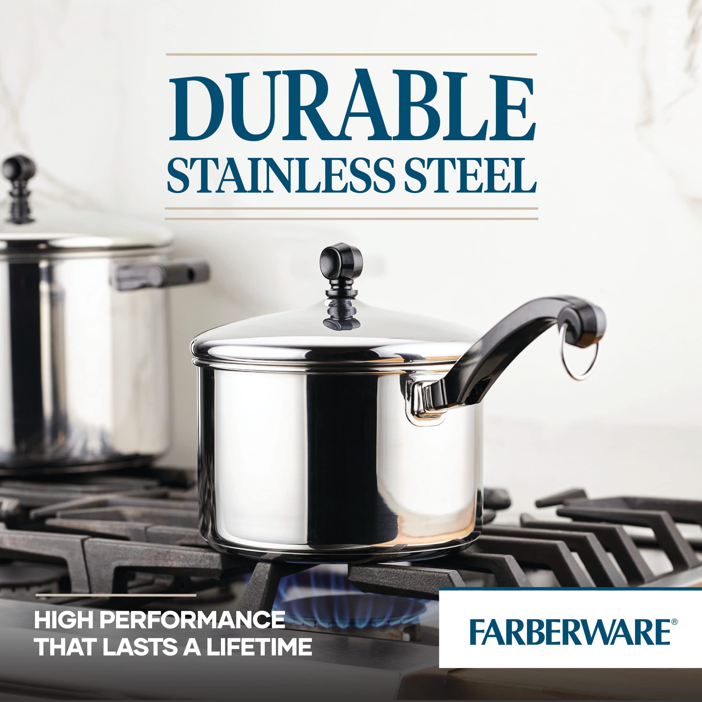 Farberware surface miroir nette facilitant le nettoyage et l'entretien