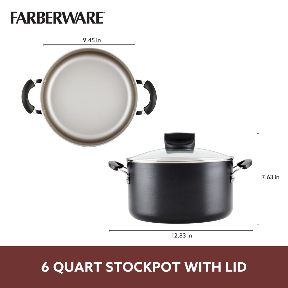 Farberware intérieur avec revêtement DiamondMax, antiadhésif performant pour cuisson facile