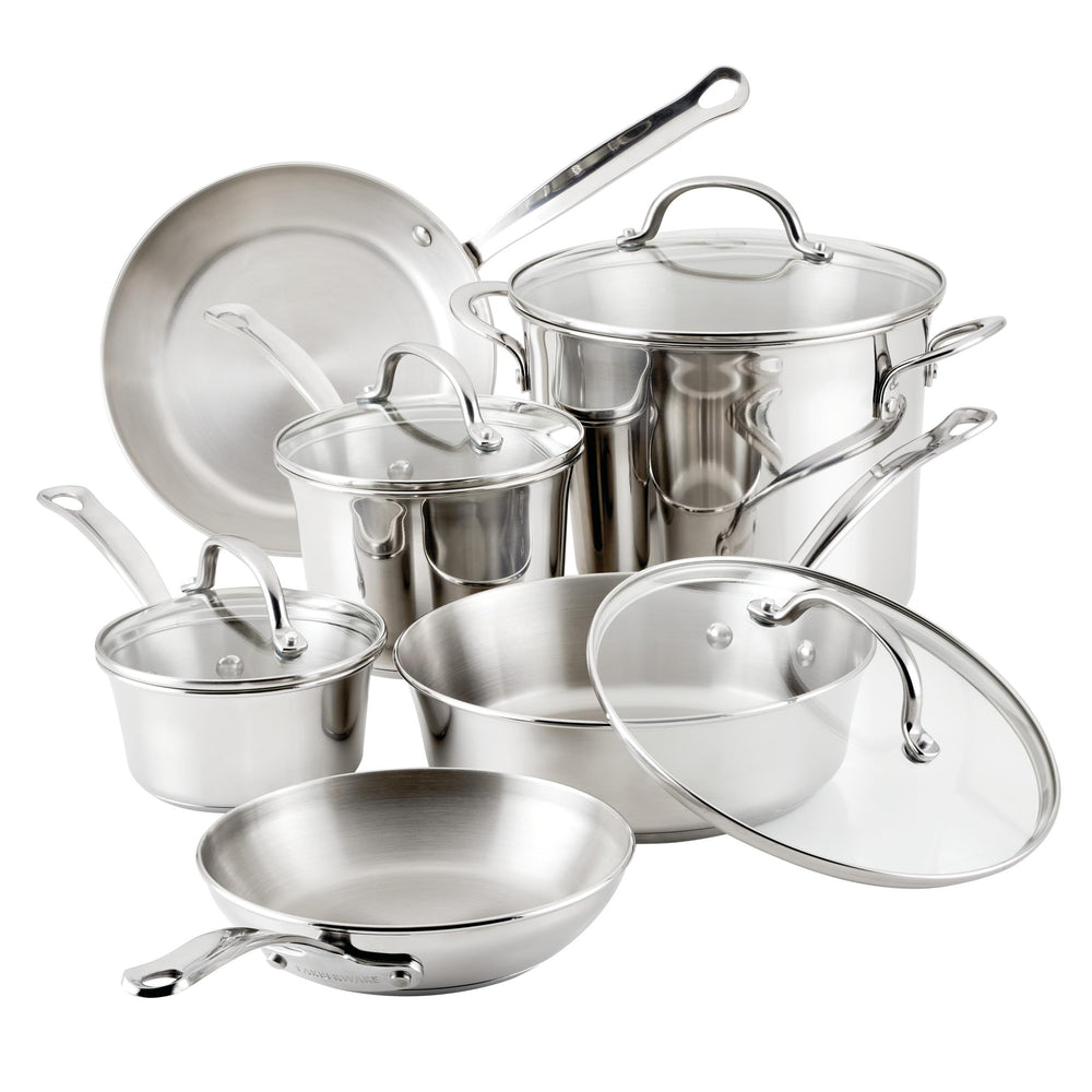 Farberware vue d’ensemble du set 10 pièces présentant finition et robustesse
