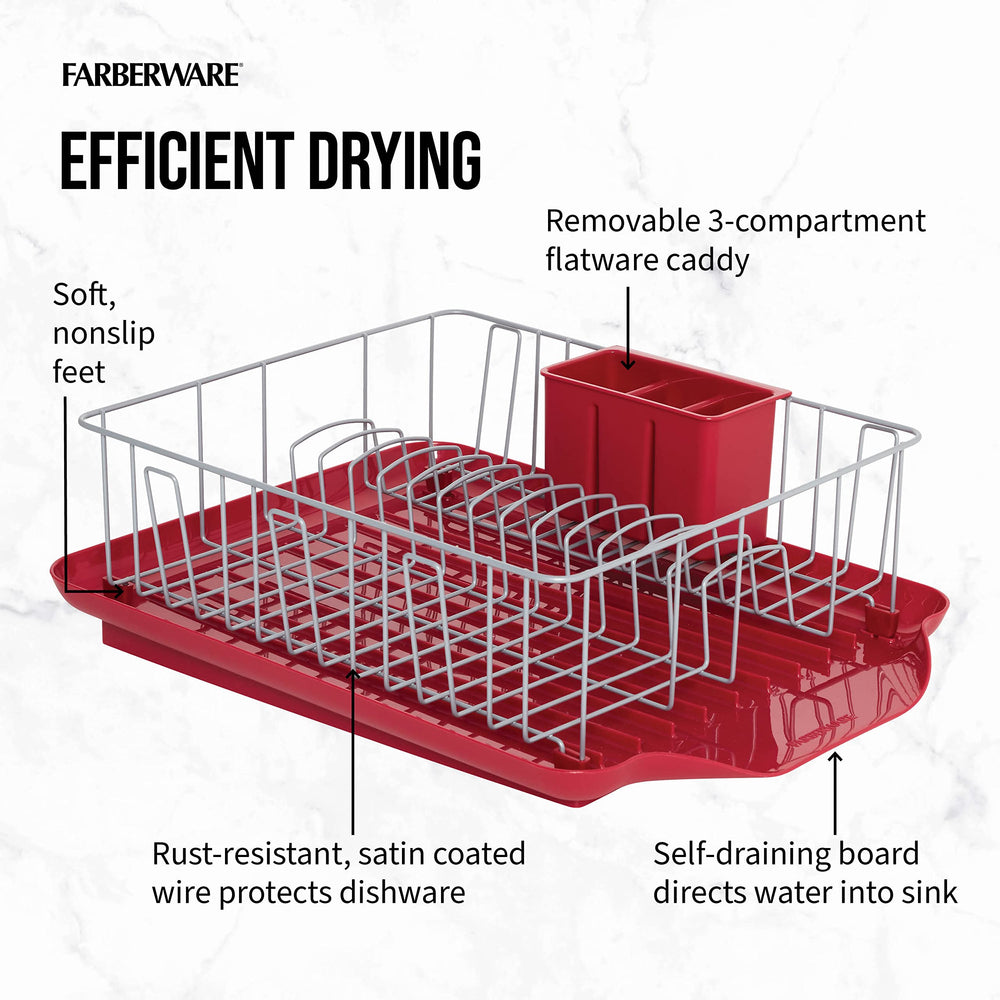 Farberware mise en scène cuisine rouge élégante optimisant espace