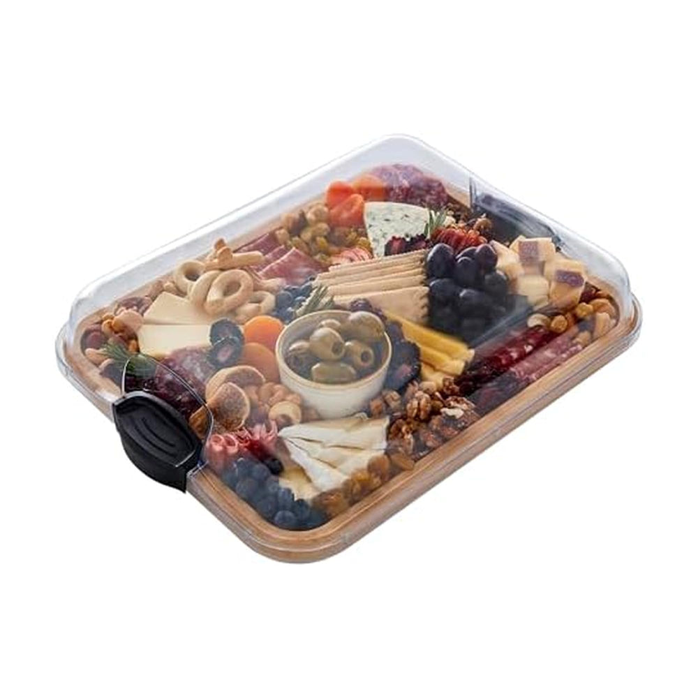 Farberware planche présentoir en bambou montrant un assortiment appétissant