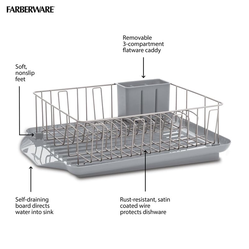 Farberware plateau auto-évacuation dirige l'eau hors du plan de travail