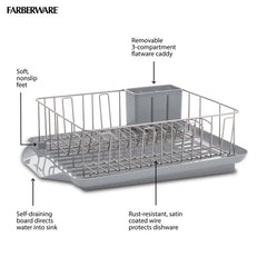 Farberware plateau auto-évacuation dirige l'eau hors du plan de travail