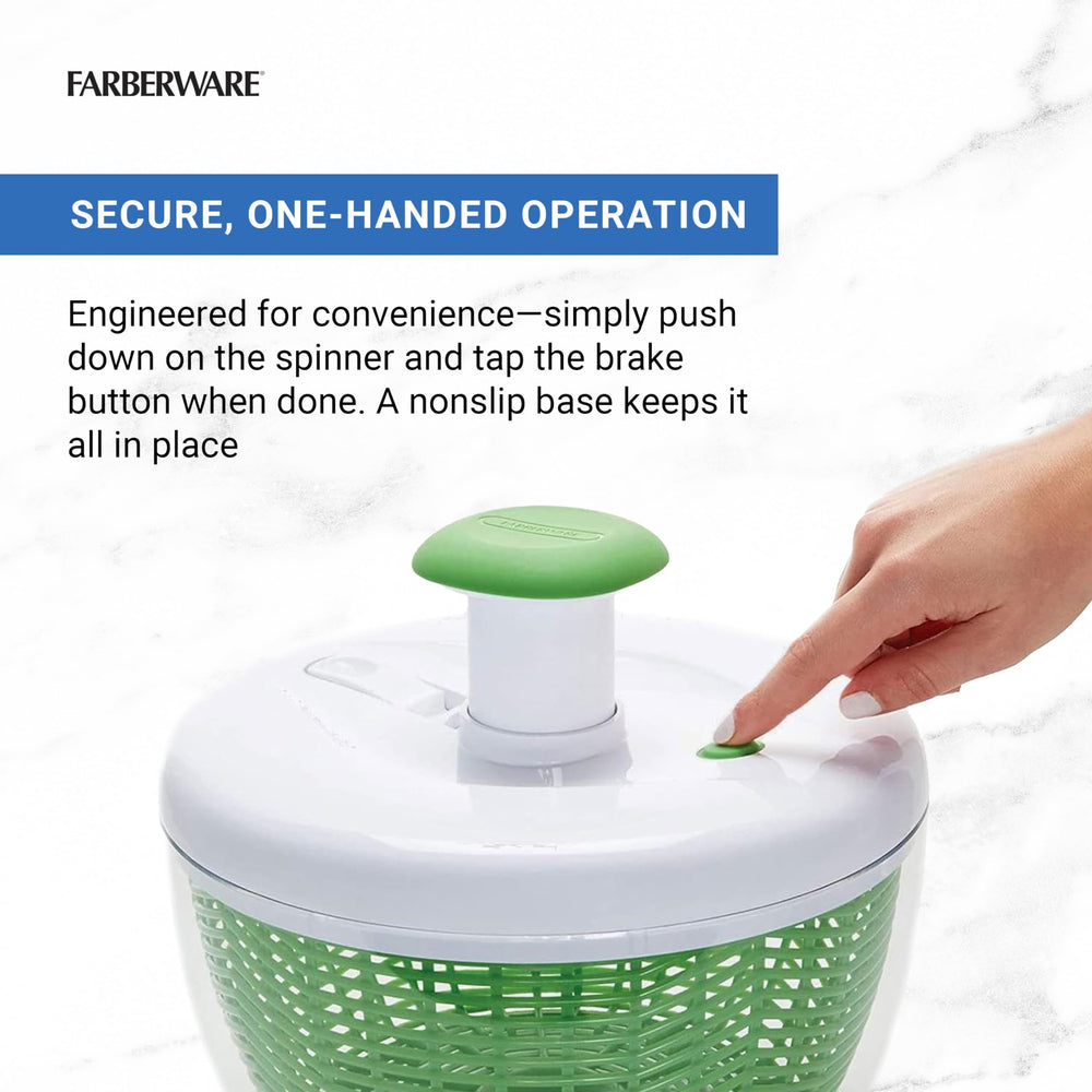Farberware bol transparent en service pour présenter salade fraîche