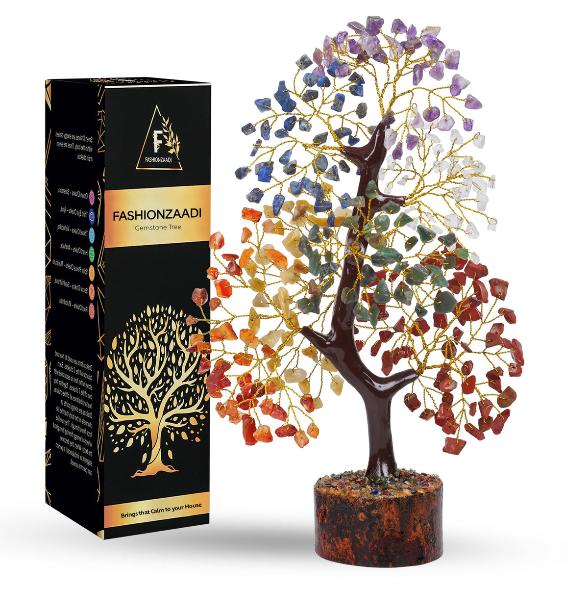 FASHIONZAADI arbre cristal face, décoration raffinée pour bureau