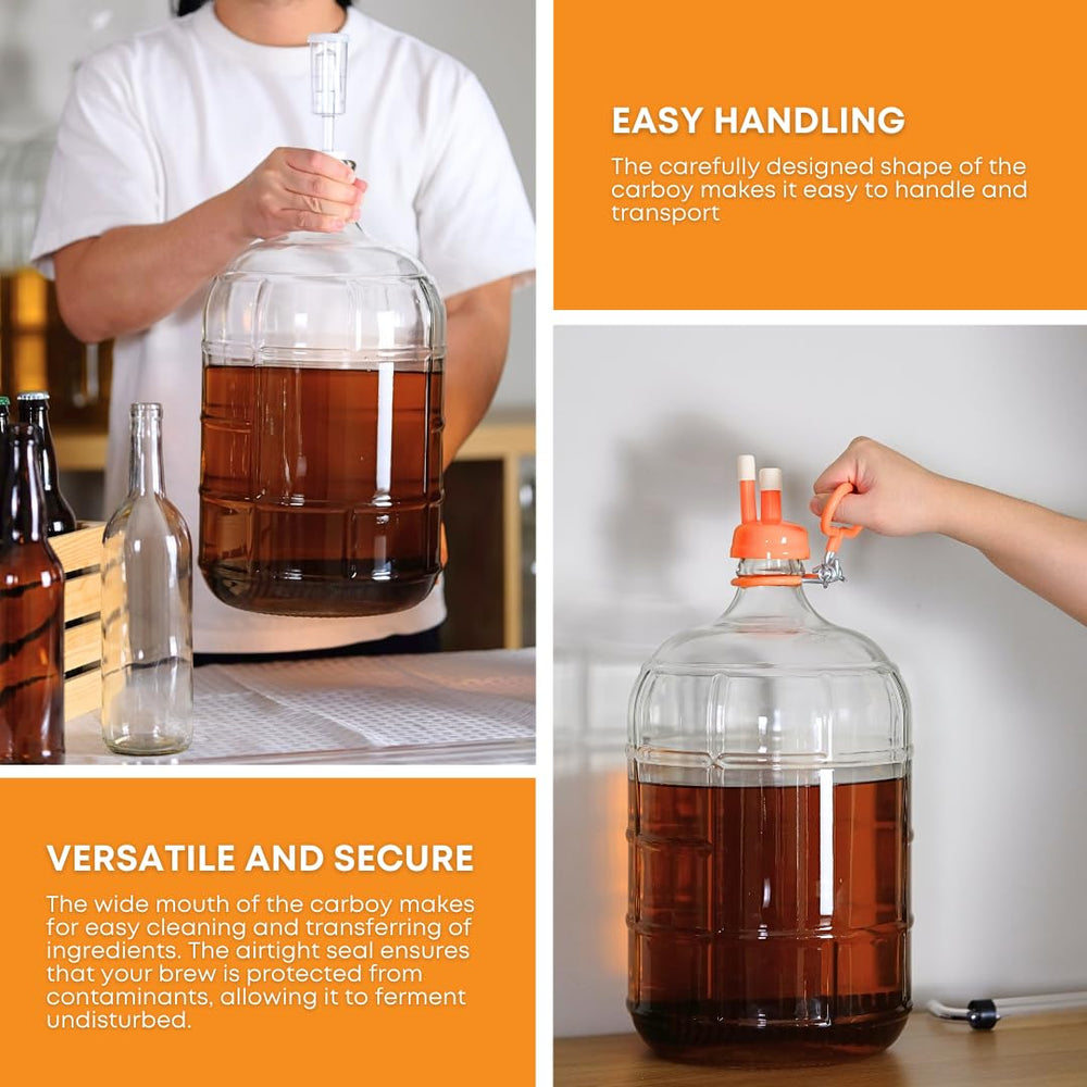 FastRack carboy en usage pour vinification permettant contrôle visuel