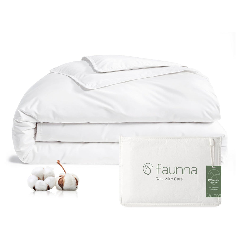 FAUNNA housse de couette face avant montrant l’ajustement et le design pratique