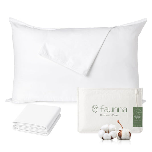 FAUNNA protège-oreiller avant emballage montrant le design et la finition confortable
