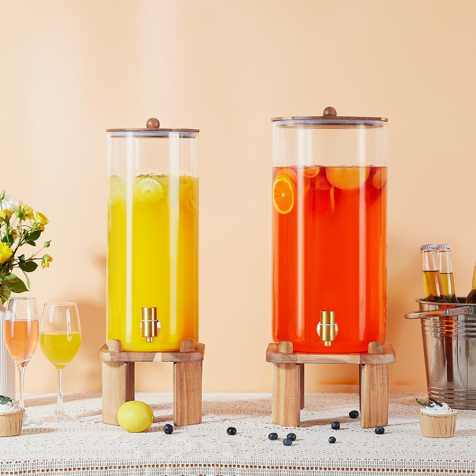 FavorFlavor couvercle bois avec joint gardant boissons fraîches et propres