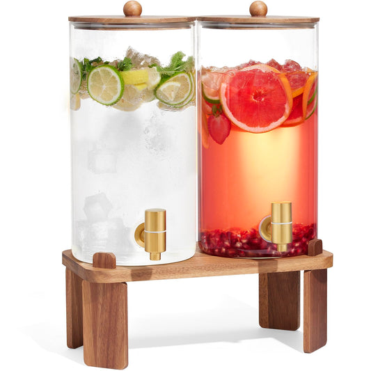 FavorFlavor distributeur face avant montrant verre transparent et robinet, présentation élégante