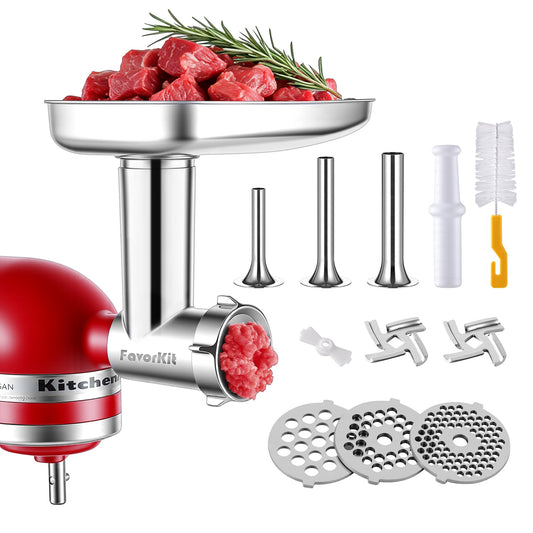 FavorKit hachoir face avant monté sur KitchenAid, fixation stable