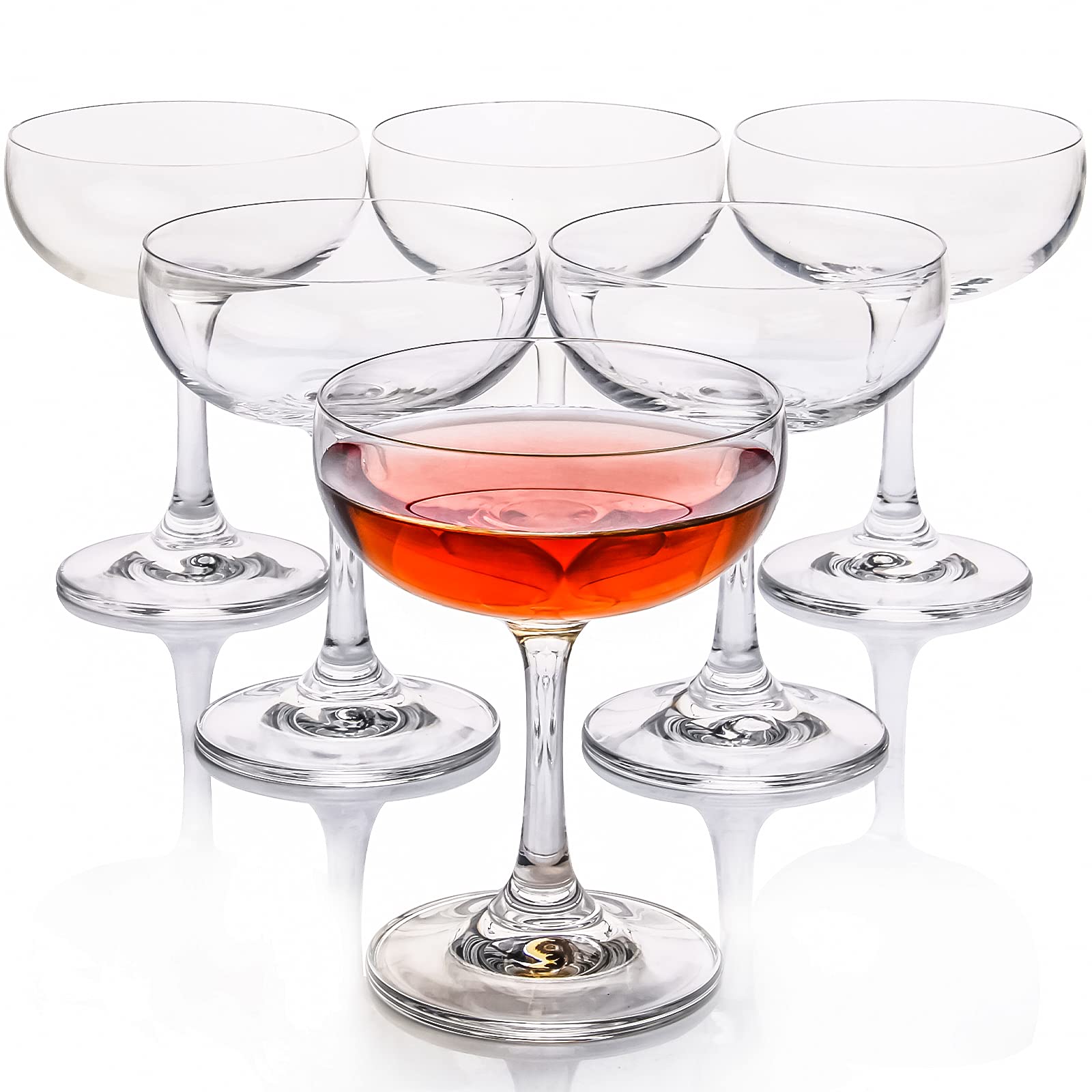 FAWLES vue avant des six coupes cristal, élégance et brillance pour service