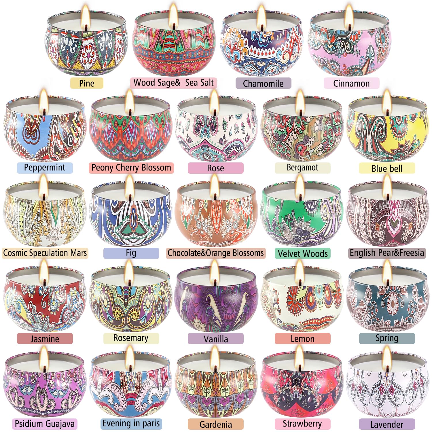 fclayvts rangée de pots 2,5 oz vue de face, finition décorative pratique