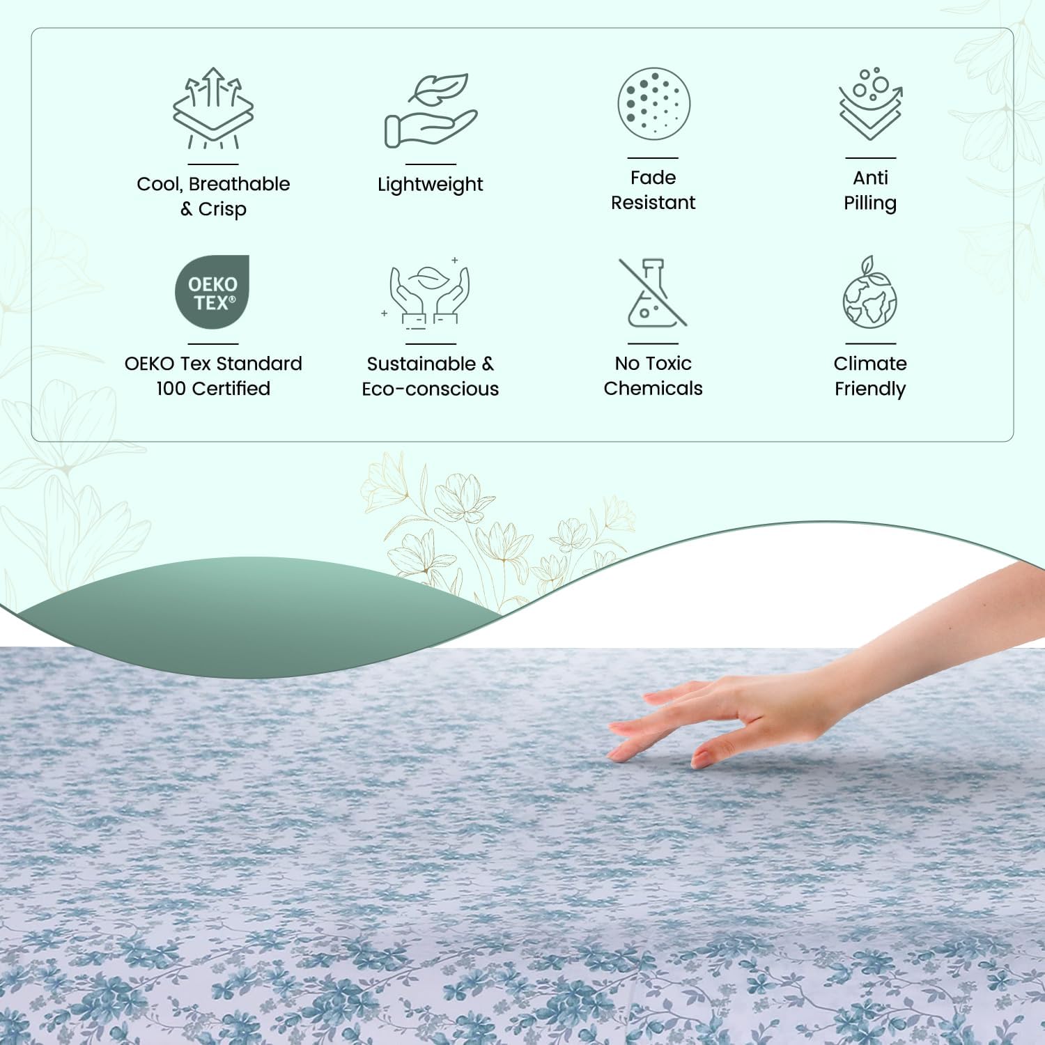 Feather & Stitch New York gros plan du tissage percale respirant et doux