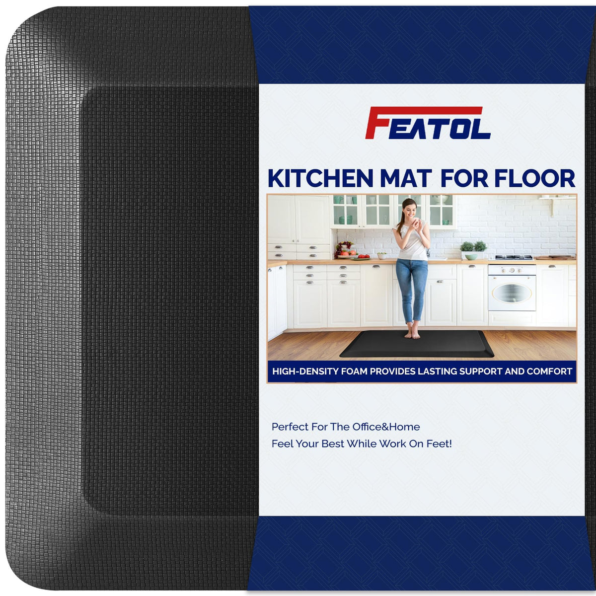 FEATOL tapis face avant montrant le coussinage et le confort