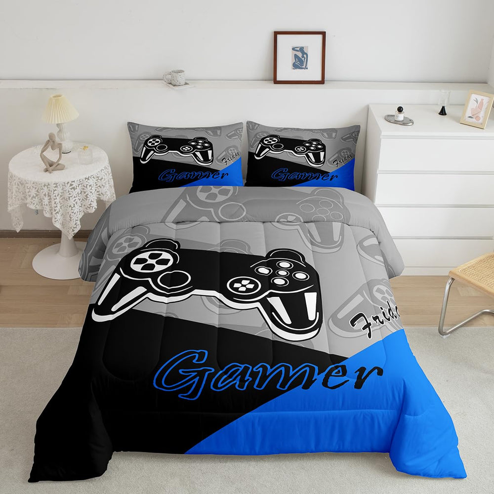 Feelyou couette face montrant le motif gaming, confort visuel