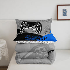 Feelyou taie d'oreiller bleue noir gris, maintien et confort