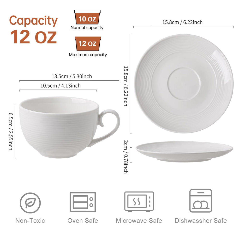 Feenmai ensemble quatre tasses, solution pratique pour famille ou café