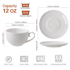 Feenmai ensemble quatre tasses, solution pratique pour famille ou café
