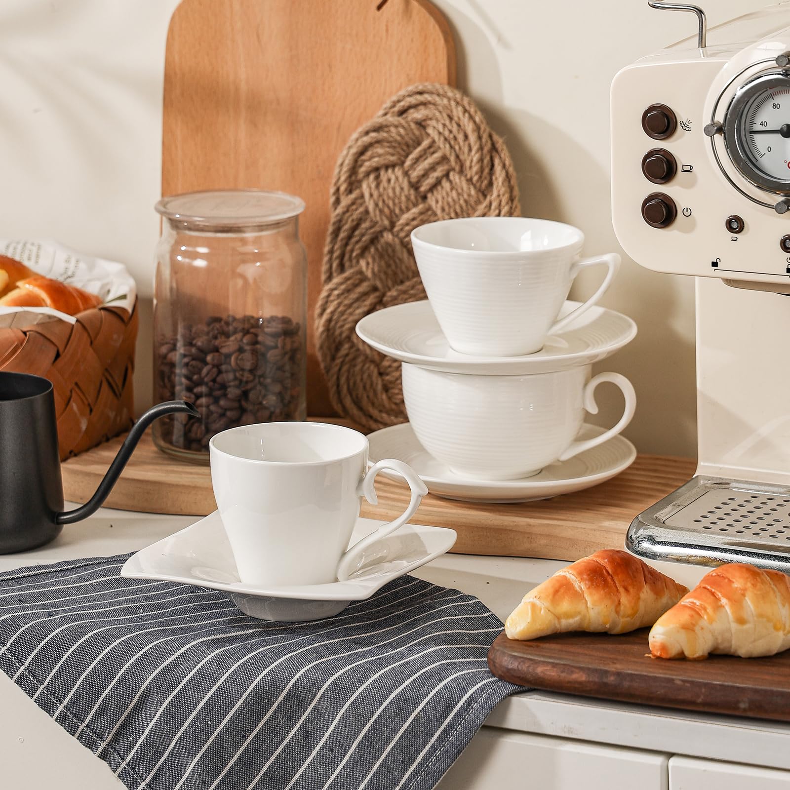 Feenmai tasse en usage mains, prise confortable et chaleur conservée